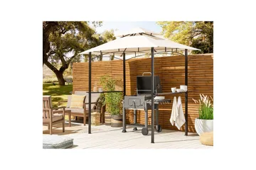 Lusthus Naro Beige/svart - Beige/svart - Utemöbler - Grillar & matlagning utomhus - Grilltillbehör & grillredskap - Grilltält