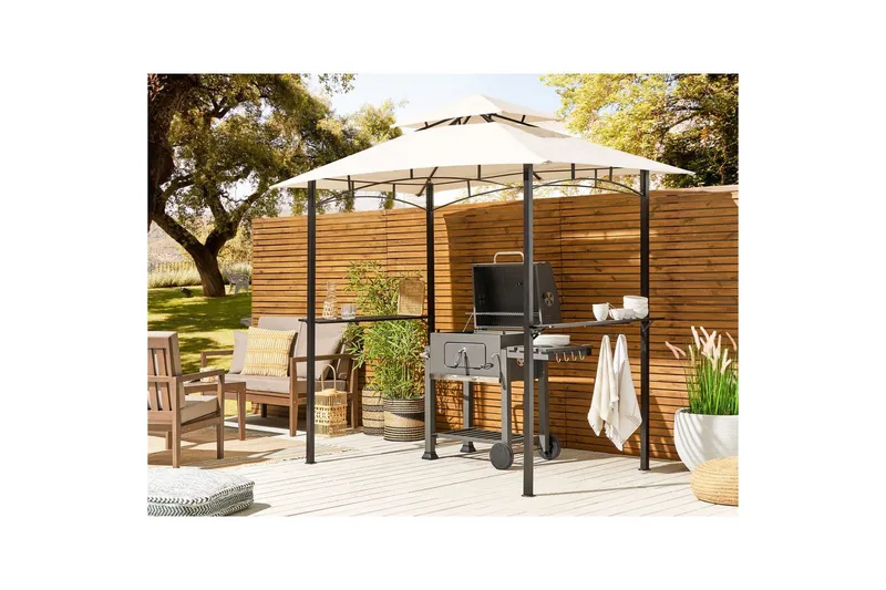 Lusthus Naro Beige/svart - Beige/svart - Utemöbler - Grillar & matlagning utomhus - Grilltillbehör & grillredskap - Grilltält