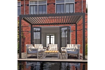 Mirador Paviljong utan Väggar 300x400x250 cm - Mörkgrå - Utemöbler - Solskydd - Paviljonger - Paviljong med tak