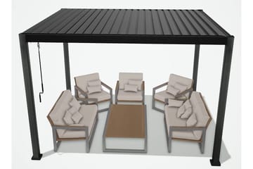 Mirador Paviljong utan Väggar 300x400x250 cm - Mörkgrå - Utemöbler - Solskydd - Paviljonger - Paviljong med tak