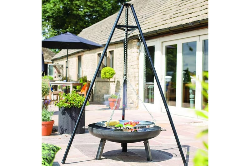 BBGRILL Stativgrill svart 172 cm BBQ TRIPOD - Grillwok & stekhällar