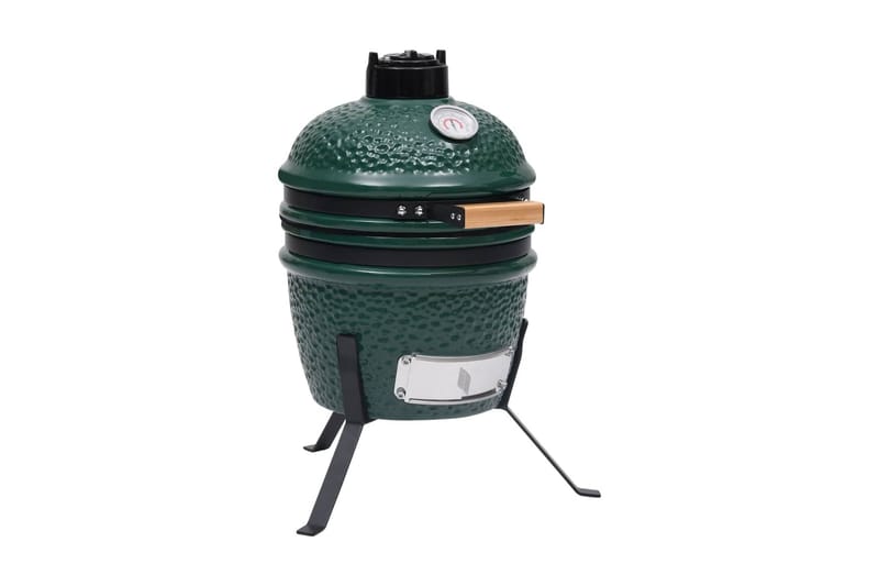 Kamado Rökgrill 2-i-1 keramik 56 cm grön - Grön - Rökar & rökgrill