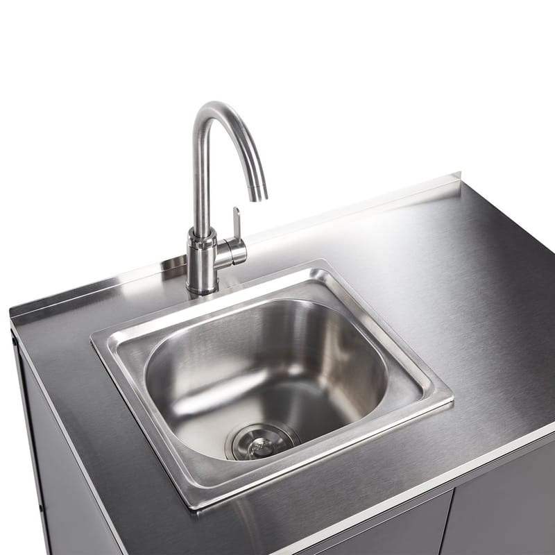 Kökskåp med vask Vilama - Svart - Utemöbler - Grillar & matlagning utomhus - Utekök