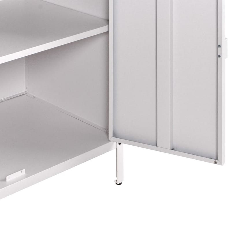 Kökskåp med vask Vilama - Vit, Silver - Utemöbler - Grillar & matlagning utomhus - Utekök