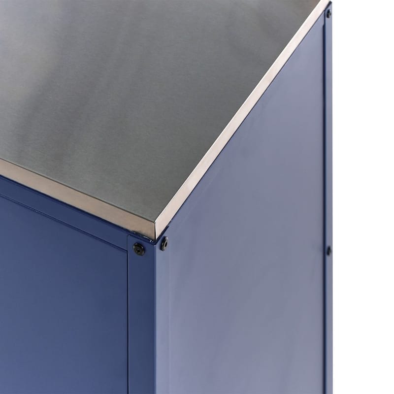 Kökskåp Vilama - Blå, Silver - Utemöbler - Grillar & matlagning utomhus - Utekök