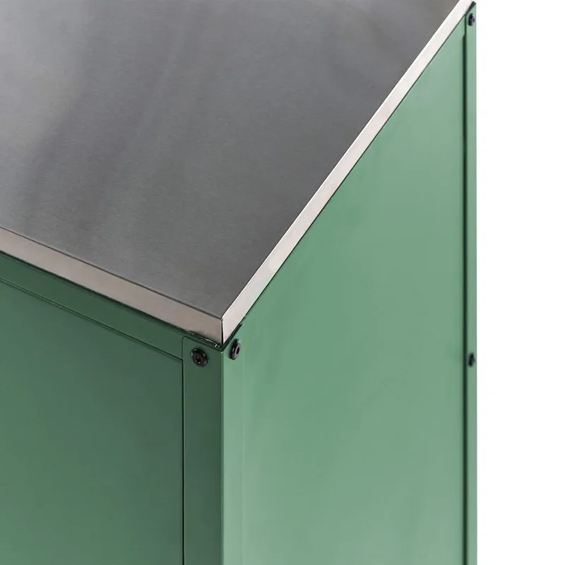 Kökskåp Vilama - Grön, Silver - Utemöbler - Grillar & matlagning utomhus - Utekök