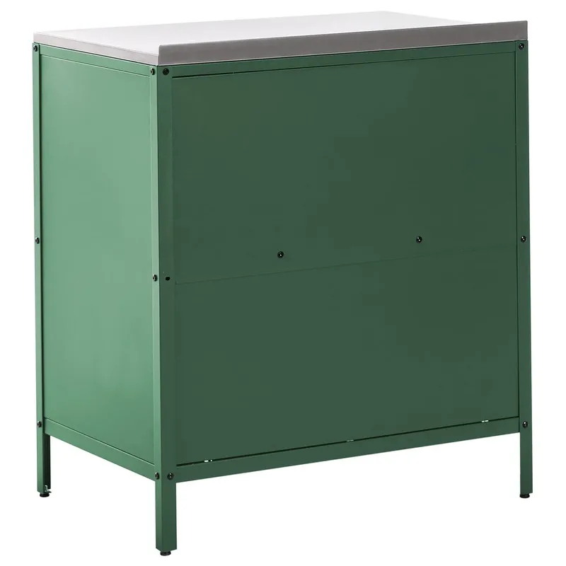 Kökskåp Vilama - Grön, Silver - Utemöbler - Grillar & matlagning utomhus - Utekök