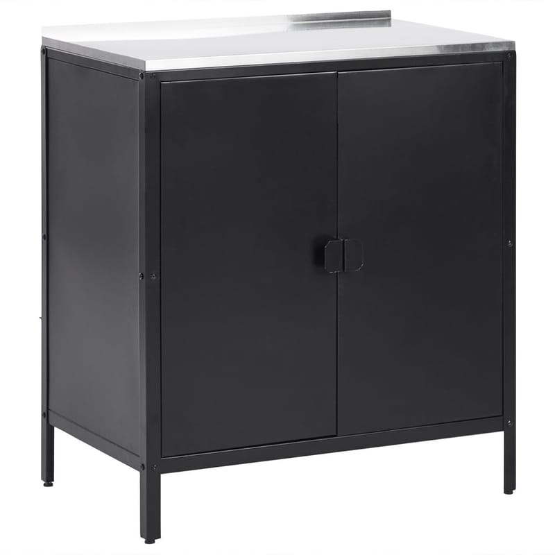 Kökskåp Vilama, Svart, Silver