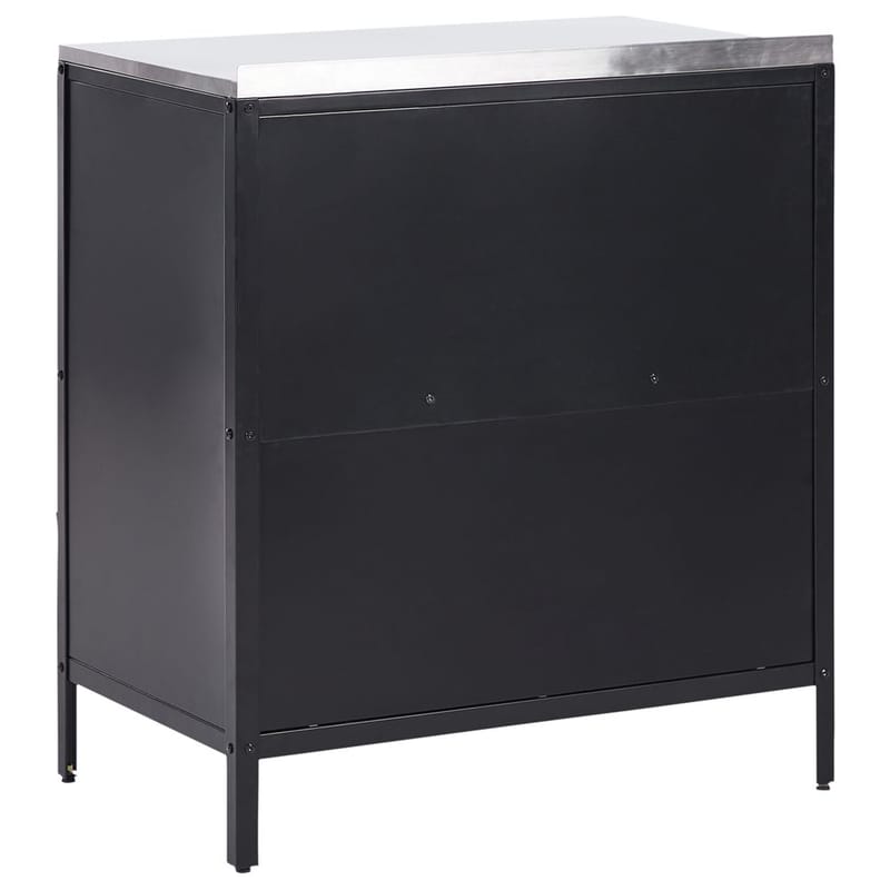 Kökskåp Vilama - Svart, Silver - Utemöbler - Grillar & matlagning utomhus - Utekök
