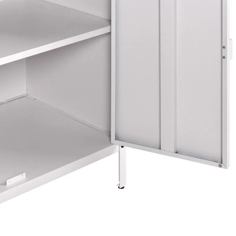 Kökskåp Vilama - Vit, Silver - Utemöbler - Grillar & matlagning utomhus - Utekök