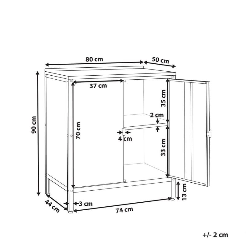 Kökskåp Vilama - Vit, Silver - Utemöbler - Grillar & matlagning utomhus - Utekök