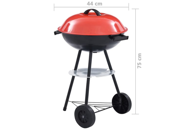 Portabel kolgrill med hjul XXL 44 cm - Flerfärgad - Utemöbler - Grillar & matlagning utomhus - Kolgrill