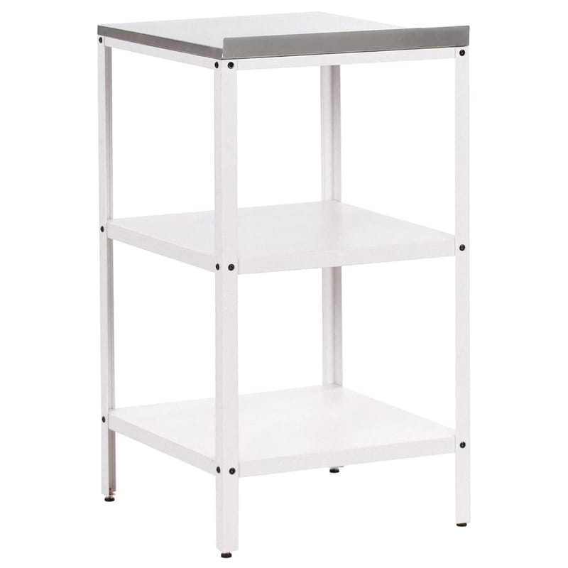 Liten köksö Vilama - Vit, Silver - Utemöbler - Grillar & matlagning utomhus - Utekök