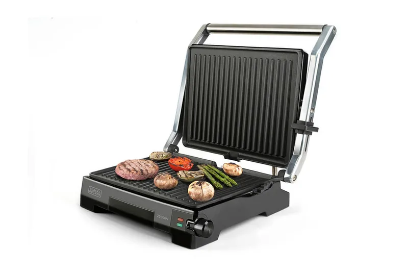 Bordsgrill Black+Decker Temp Control 2200W Borstat Stål - Grå - Utemöbler - Grillar & matlagning utomhus - Övriga grillar - Bordsgrill