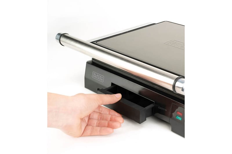 Bordsgrill Black+Decker Temp Control 2200W Borstat Stål - Grå - Utemöbler - Grillar & matlagning utomhus - Övriga grillar - Bordsgrill