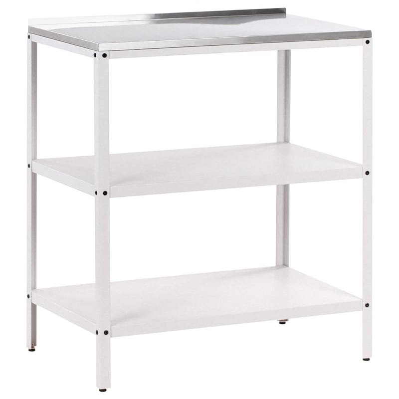 Stor köksö Vilama, Vit, Silver