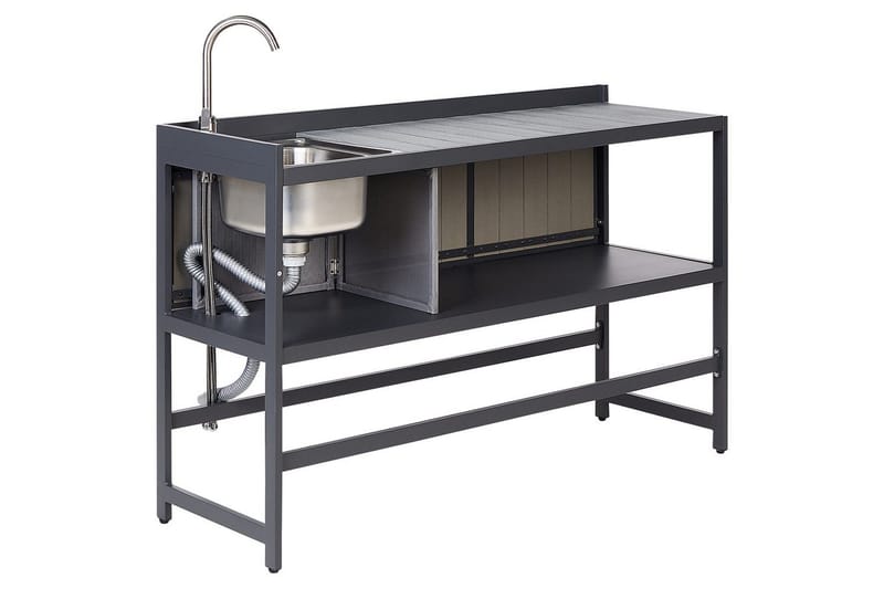 Trädgårdskök Ortisei Grå - Grå - Utemöbler - Grillar & matlagning utomhus - Utekök