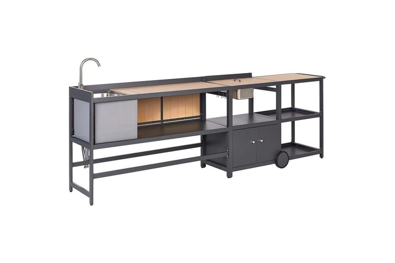 Trädgårdskök Ortisei Ljus trä/grå, Ljus trä/grå