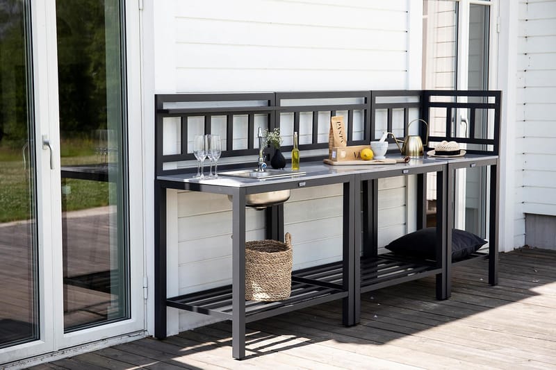 Atlantis Mittdel till Utekök 90x60 cm Svart - Venture Home - Utemöbler - Grillar & matlagning utomhus - Utekök