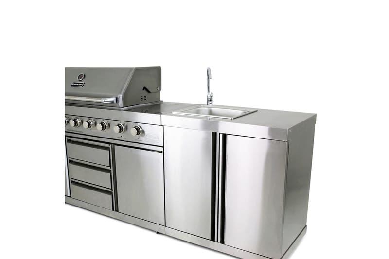 Diskho-modul till utekök Silver - Utemöbler - Grillar & matlagning utomhus - Utekök