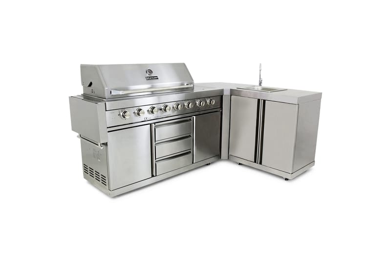 Diskho-modul till utekök Silver - Utemöbler - Grillar & matlagning utomhus - Utekök