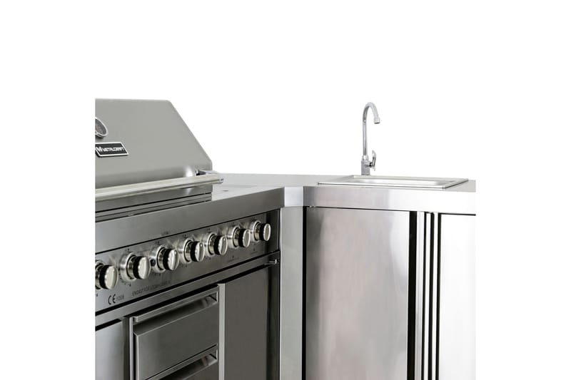 Hörnmodul till utekök Silver - Utemöbler - Grillar & matlagning utomhus - Utekök