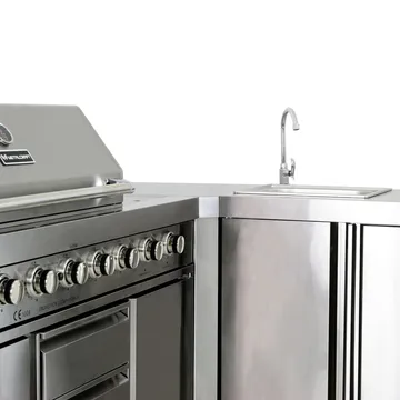 Hörnmodul till utekök Silver - Utemöbler - Grillar & matlagning utomhus - Utekök
