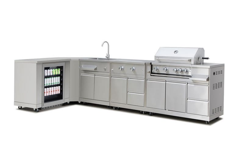 Inox Range - 430SS Stainless - Hörnmodul - Myoutdoorkitchen - Utemöbler - Grillar & matlagning utomhus - Utekök