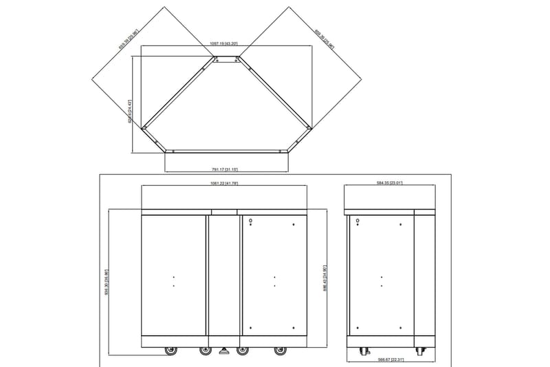 Inox Range - 430SS Stainless - Hörnmodul - Myoutdoorkitchen - Utemöbler - Grillar & matlagning utomhus - Utekök