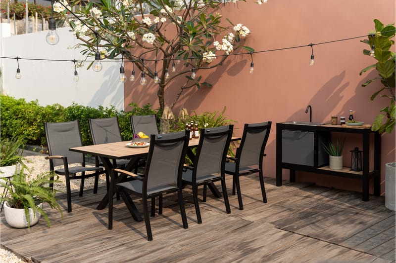 PANAMA Utekök utan grill 132x48 cm Svart - Lifestyle Garden - Utemöbler - Grillar & matlagning utomhus - Utekök