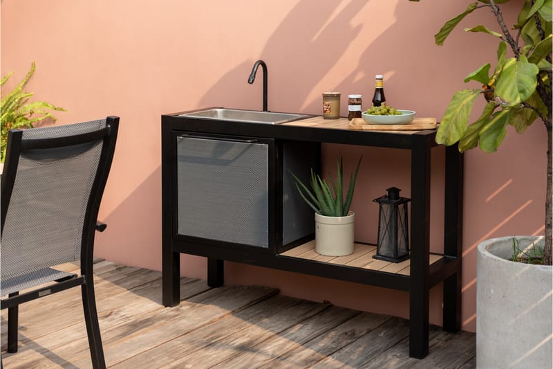 PANAMA Utekök utan grill 132x48 cm Svart - Lifestyle Garden - Utemöbler - Grillar & matlagning utomhus - Utekök