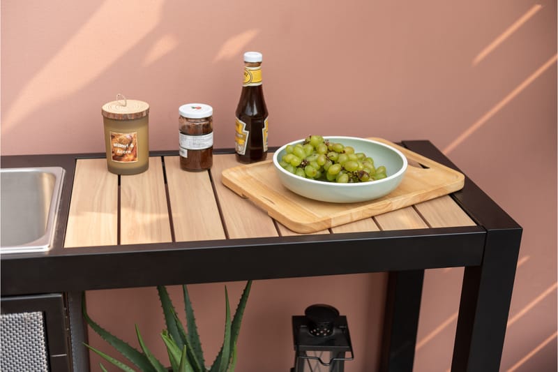 PANAMA Utekök utan grill 132x48 cm Svart - Lifestyle Garden - Utemöbler - Grillar & matlagning utomhus - Utekök