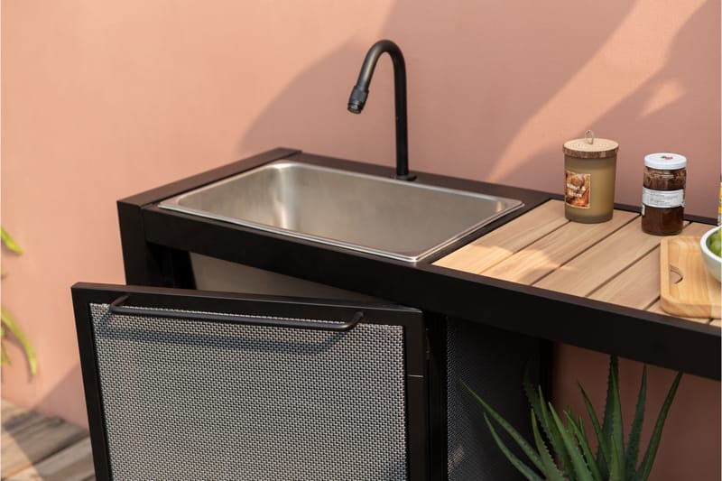 PANAMA Utekök utan grill 132x48 cm Svart - Lifestyle Garden - Utemöbler - Grillar & matlagning utomhus - Utekök