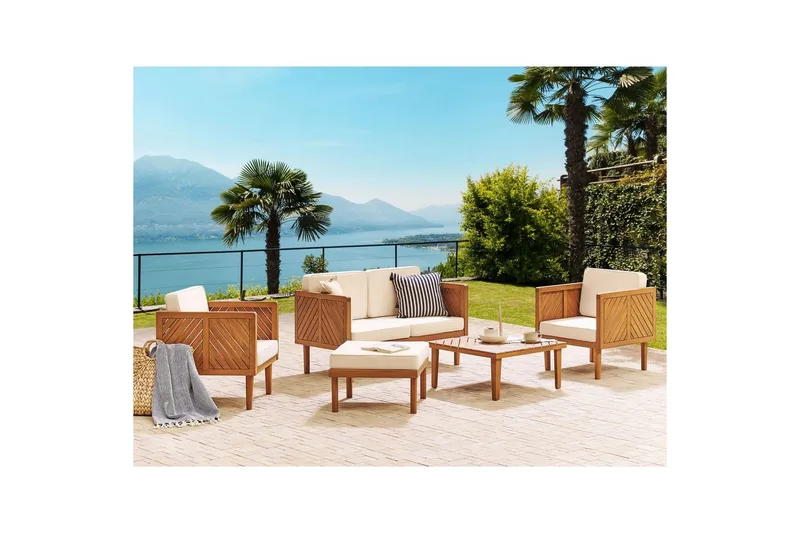 2-sitssoffa med fåtöljer Baratti - Utemöbler - Utegrupp - Loungegrupp