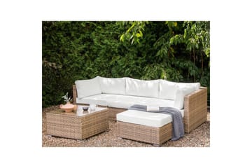 3-sits Loungegrupp Sano Högervänd - Natur/vit - Utemöbler - Utegrupp - Loungegrupp