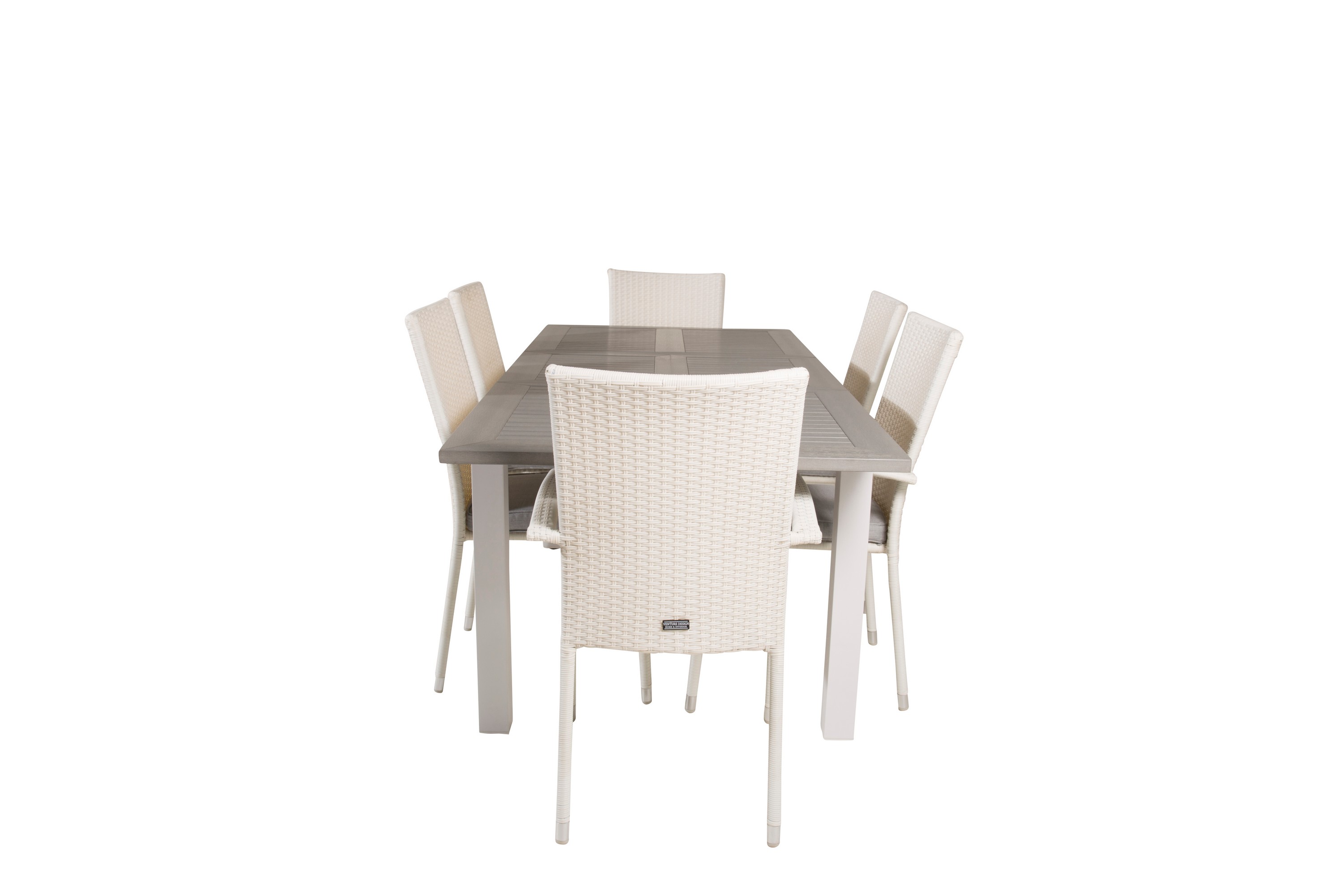 albany matgrupp utomhus 150-210 cm rektangulär med 6 anna utestolar -