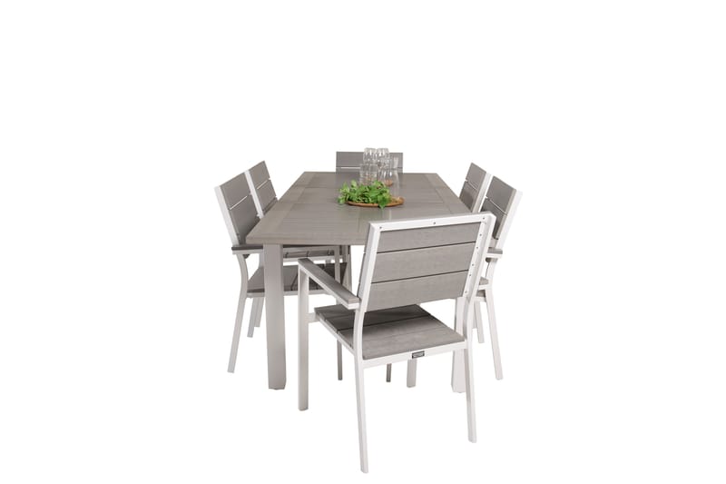 ALBANY Matgrupp Utomhus 150-210 cm Rektangulär med 6 LEVELS Utestolar - Utemöbler - Utegrupp - Matgrupper utomhus