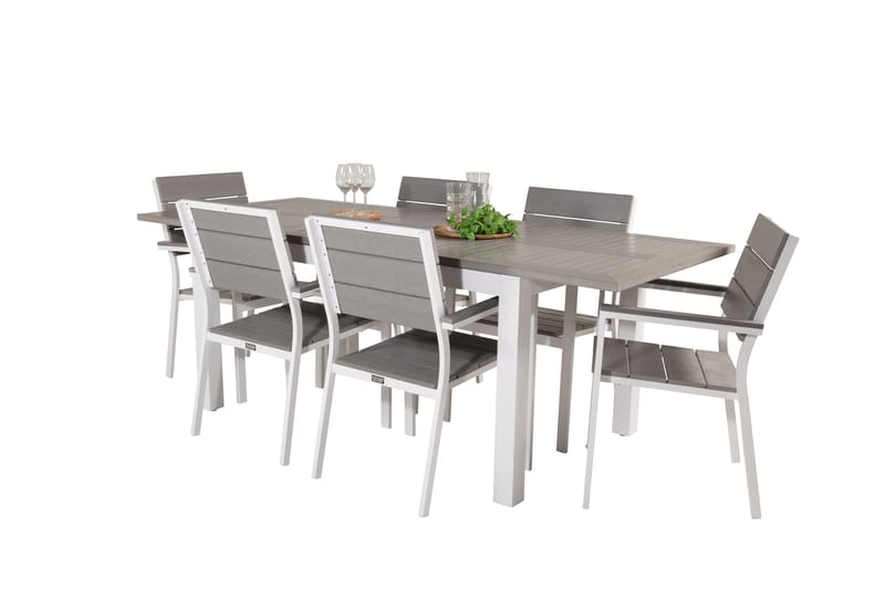 ALBANY Matgrupp Utomhus 150-210 cm Rektangulär med 6 LEVELS Utestolar - Utemöbler - Utegrupp - Matgrupper utomhus