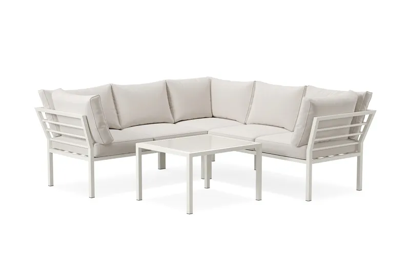 Ariany Hörnsoffa Utomhus  5-sits - Beige - Utemöbler - Utegrupp - Loungegrupp