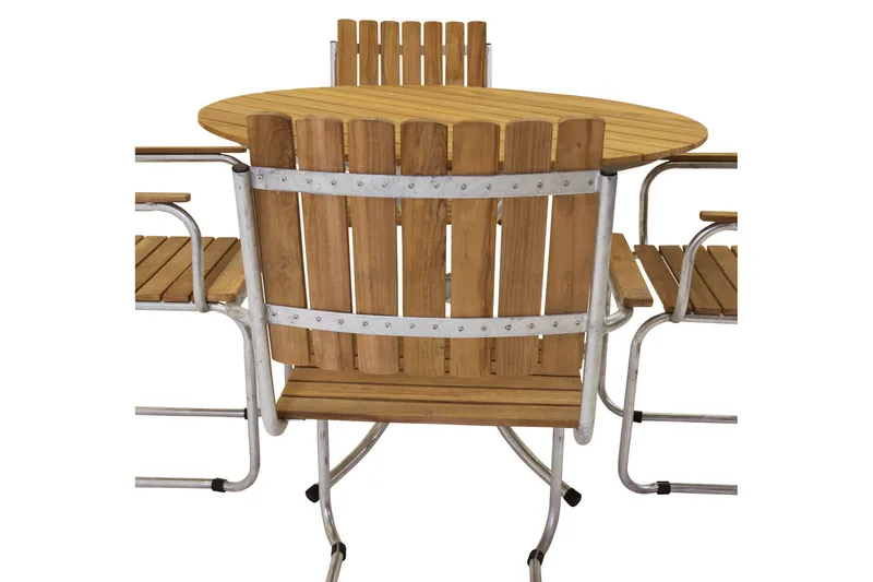 Arild Matgrupp 110 cm Rund + 4 st Matstolar - Utemöbler - Utegrupp - Matgrupper utomhus