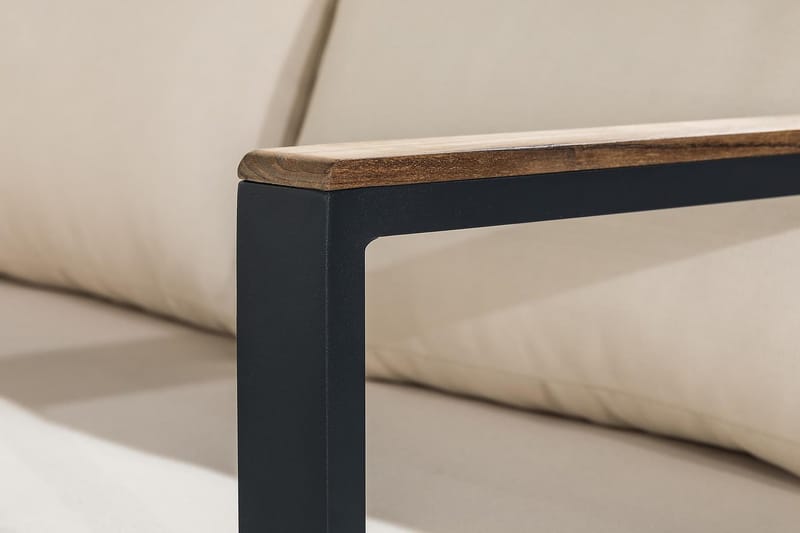 Aspvik Soffgrupp - Svart / Gråa dynor - Utemöbler - Utegrupp - Loungegrupp