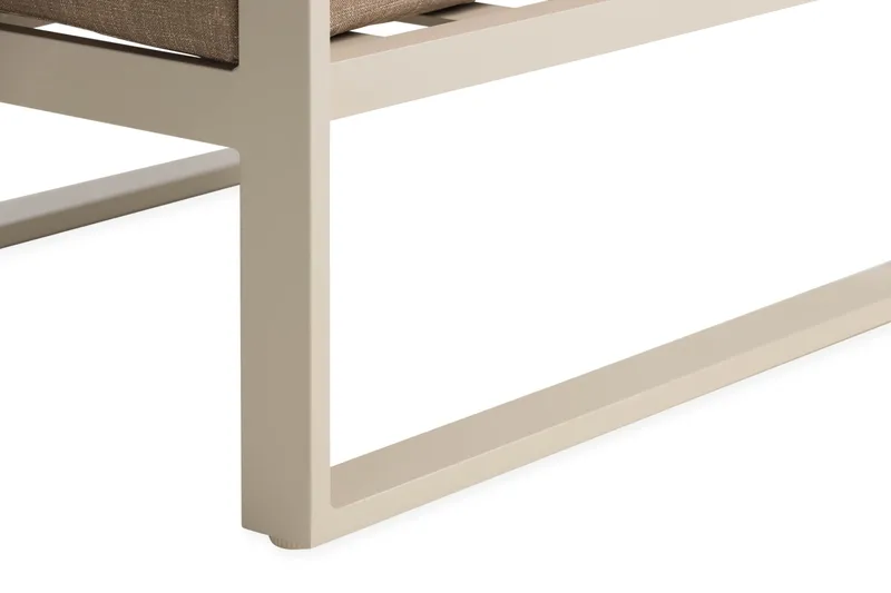 Aspvik Soffgrupp Utomhus 5-sits Aluminium - Mörk Beige / Vit - Utemöbler - Utegrupp - Loungegrupp