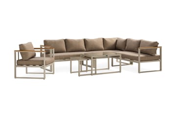 Aspvik Stor Loungegrupp Utomhus – 7-sits Loungeset i Aluminium - Utemöbler - Utegrupp - Loungegrupp