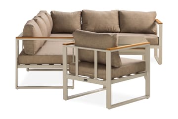 Aspvik Stor Loungegrupp Utomhus – 7-sits Loungeset i Aluminium - Utemöbler - Utegrupp - Loungegrupp