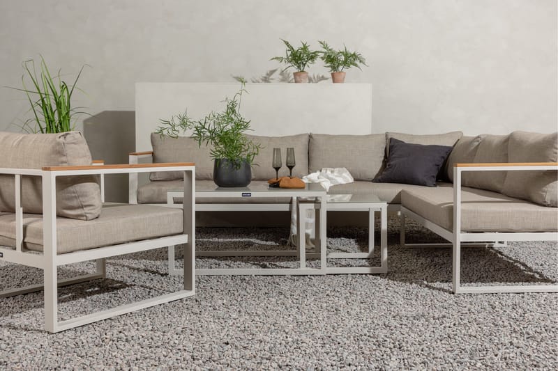 Aspvik Stor Loungegrupp Utomhus – 7-sits Loungeset i Aluminium - Utemöbler - Utegrupp - Loungegrupp