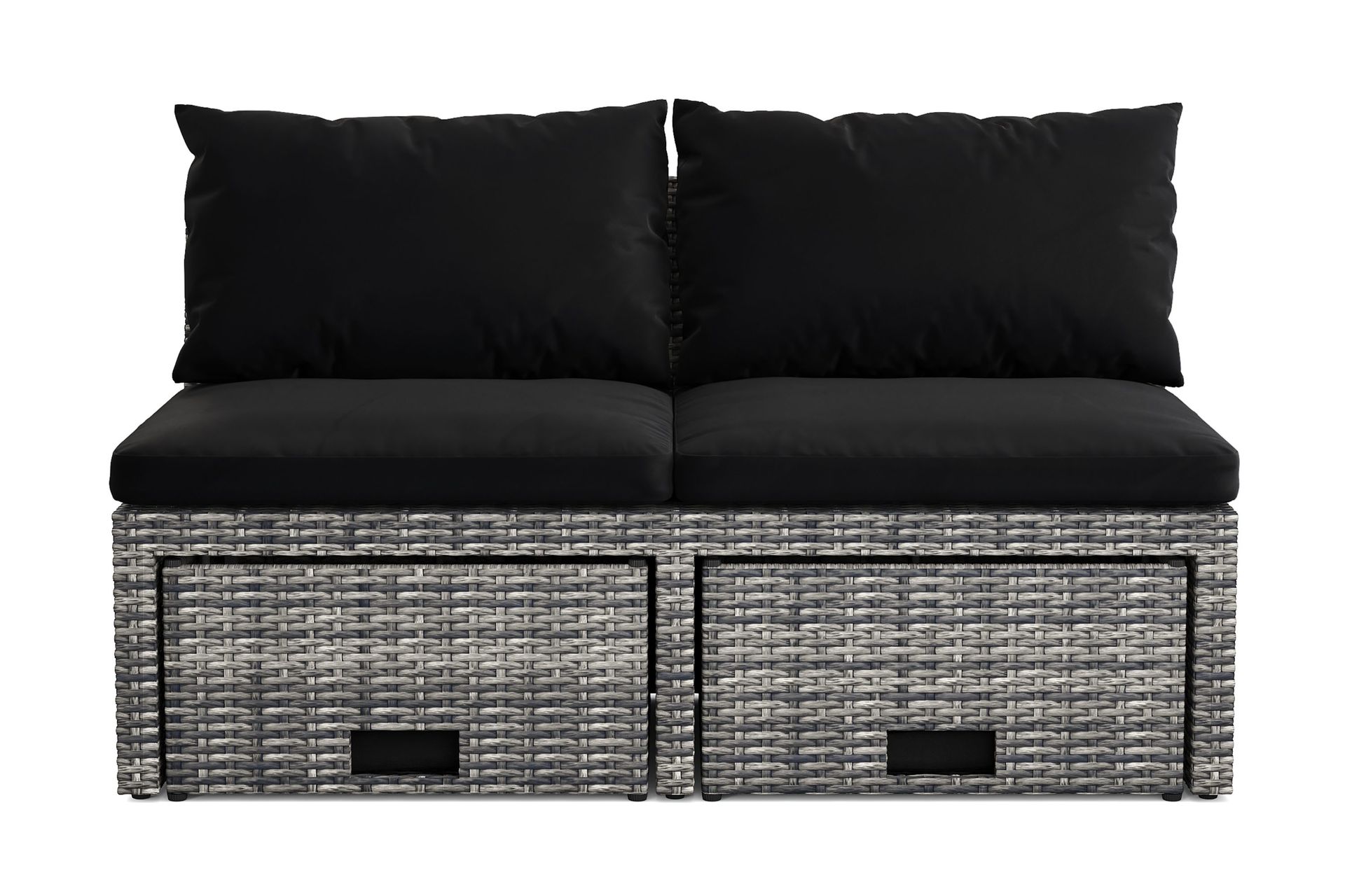 bahamas balkongsoffa med pallar -