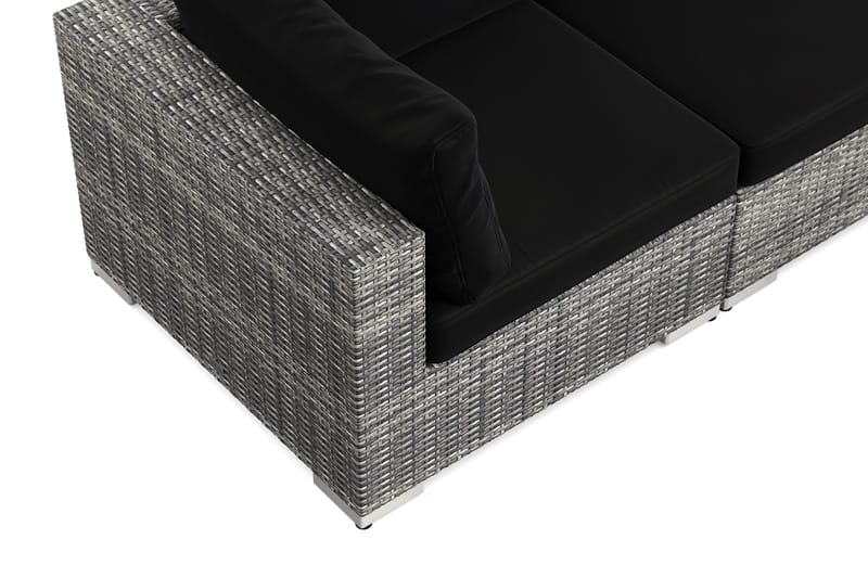 Bahamas utesoffa 3-sits med bord och hylla - Grå - Utemöbler - Utegrupp - Loungegrupp