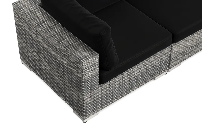 Bahamas utomhus hörnsoffa 6-sits vändbar med fåtölj och bord - Grå - Utemöbler - Utegrupp - Loungegrupp