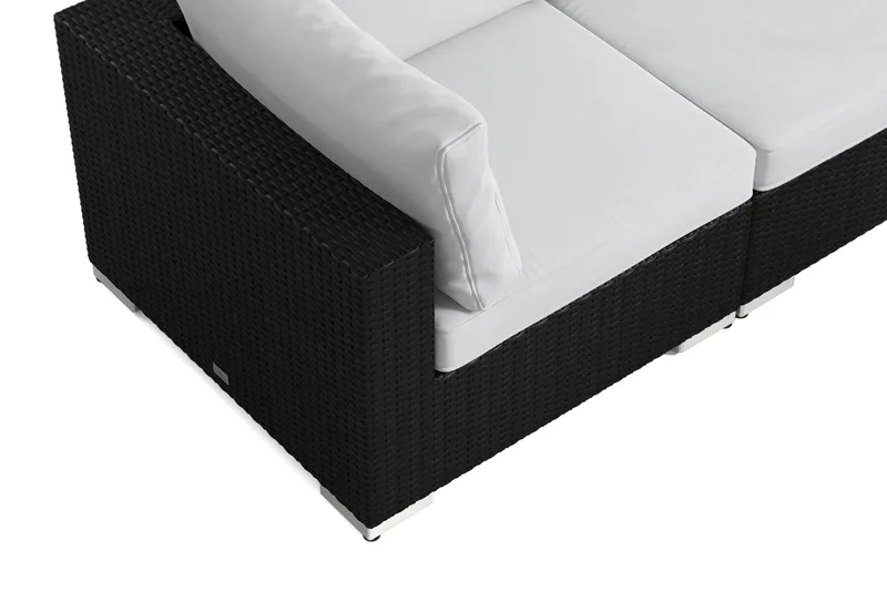 Bahamas utomhus hörnsoffa 6-sits vändbar med fåtölj och bord - Svart - Utemöbler - Utegrupp - Loungegrupp