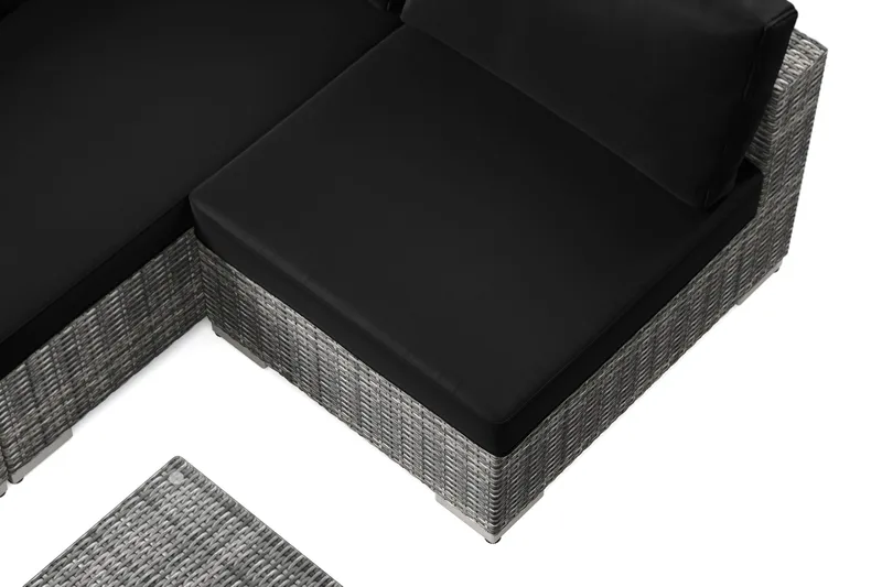 Bahamas utomhus loungegrupp 5-sits med vändbar schäslong och bord - Grå - Utemöbler - Utegrupp - Loungegrupp